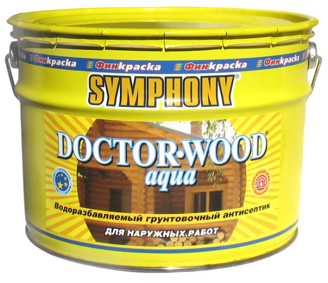 SYMPHONY DOCTOR-WOOD Aqua - водоразбавляемый грунтовочный антисептик с добавлением льняного масла
