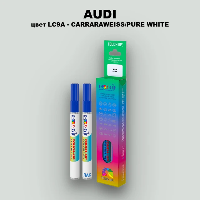 Маркер с краской AUDI, цвет LC9A - CARRARAWEISS/PURE WHITE