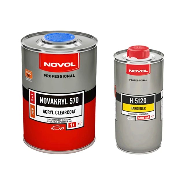 Лак NOVOL NOVAKRYL 570 MS (1 л) + отвердитель NOVOL H5120 (0,5 л) — комплект