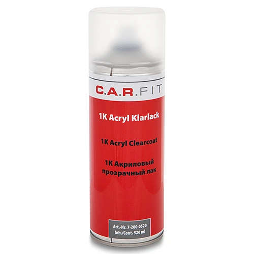CARFIT Аэрозольный акриловый прозрачный 1К лак, 400 мл