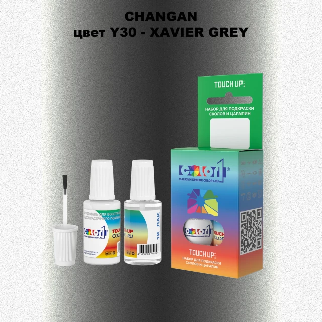 Краска для сколов во флаконе с кисточкой CHANGAN, цвет Y30 - XAVIER GREY