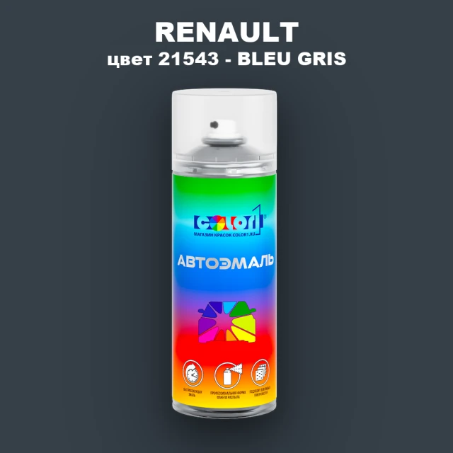 Аэрозольная краска RENAULT, цвет 21543 - BLEU GRIS