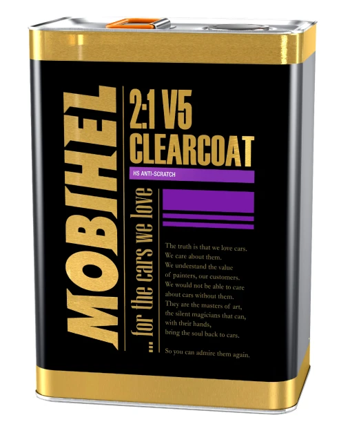Лак MOBIHEL V5 AS 2К HS 2:1 (5 л) + Отвердитель MOBIHEL 7700 (2,5 л) — комплект
