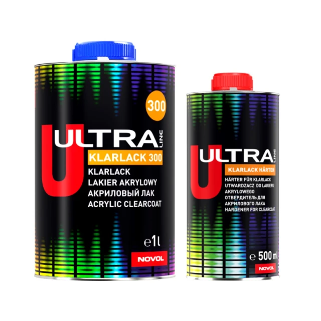 Лак NOVOL ULTRA KLARLACK 300 (1 л) + отвердитель NOVOL (0,5 л) — комплект