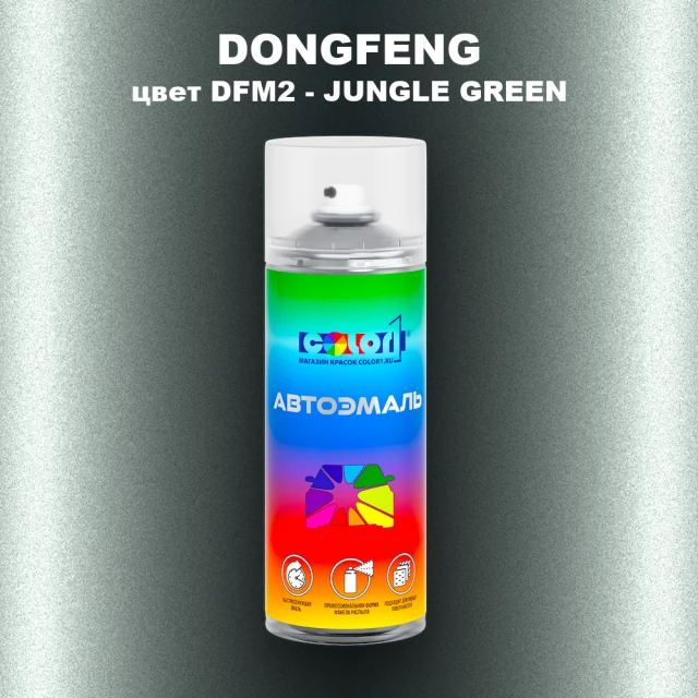 Аэрозольная краска DONGFENG, цвет DFM2 - JUNGLE GREEN