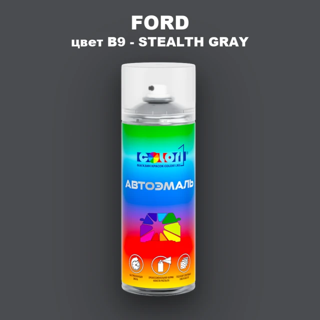 Аэрозольная краска FORD, цвет B9 - STEALTH GRAY