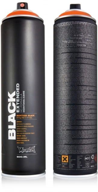 P3000BLK-600 MONTANA BLACK 600ML Краска BLACK энергетик красный