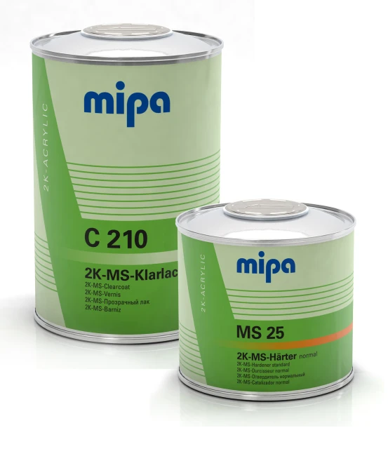 Mipa 2K MS 2+1 C-210 Лак в комплекте с отвердителем MS25 (1л + 0,5л)