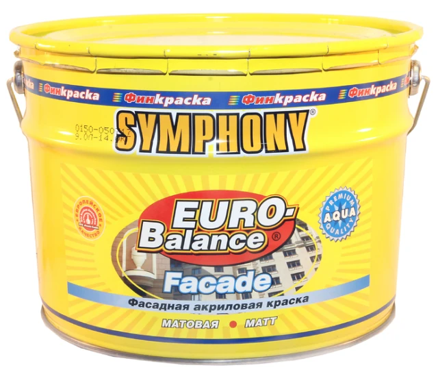 SYMPHONY EURO-Balance Faсade Aqua - водоразбавляемая акриловая щелочестойкая краска