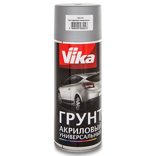 VIKA Вика Грунт аэрозольный акриловый универсальный серый, 400 мл