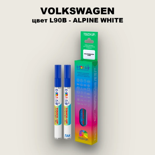 Карандаш-маркер с краской VOLKSWAGEN, цвет L90B - ALPINWEISS