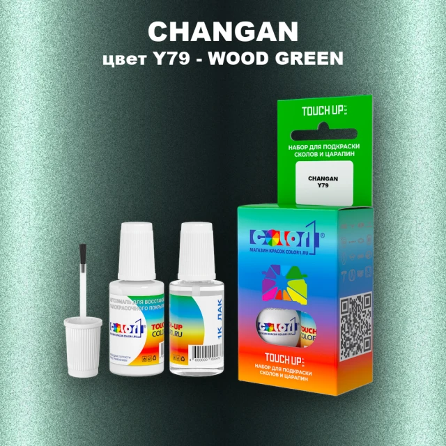 Краска для сколов во флаконе с кисточкой CHANGAN, цвет Y79 - WOOD GREEN