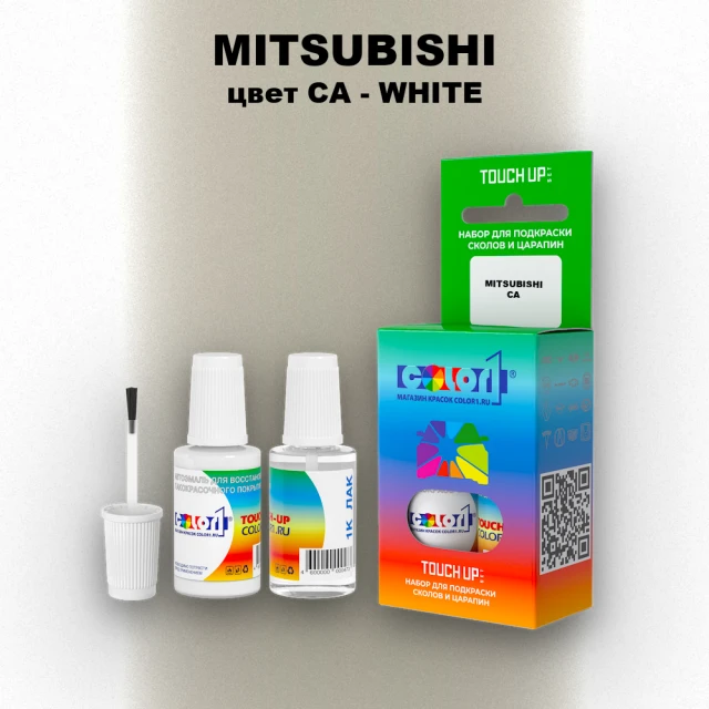 Краска для сколов во флаконе с кисточкой MITSUBISHI, цвет CA - WHITE