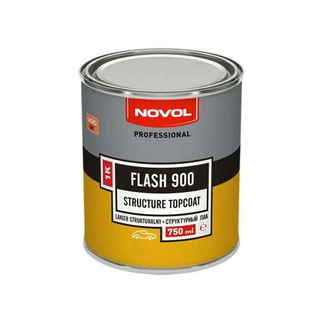 Структурная краска NOVOL FLASH 900 чёрный (0,75 л)