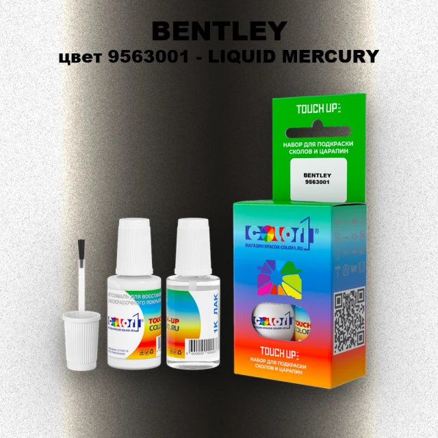 Краска для сколов во флаконе с кисточкой BENTLEY, цвет 9563001 - LIQUID MERCURY