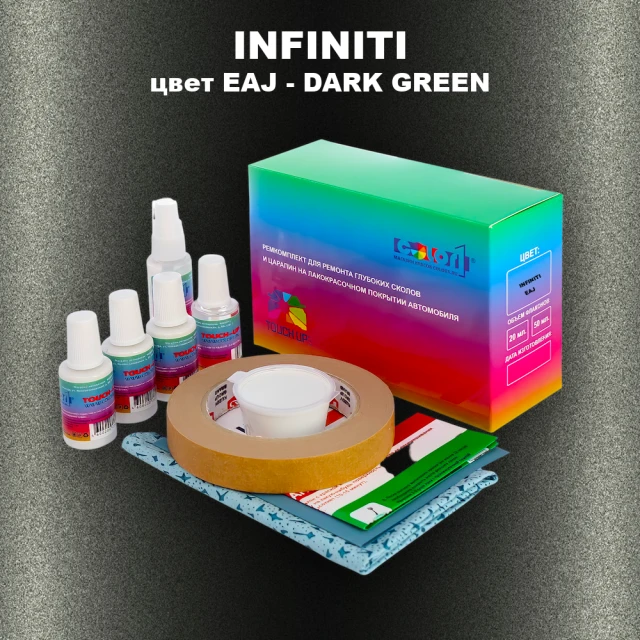 Ремкомплект для ремонта глубоких сколов и царапин INFINITI, цвет EAJ - DARK GREEN