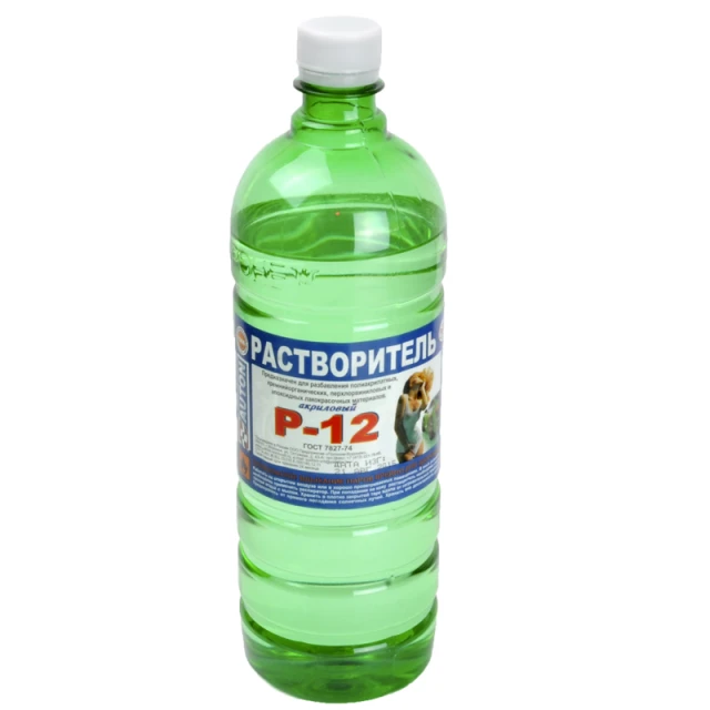 Р-12 акрил медлен. Растворитель "Полихим", уп. 1л (шт.)