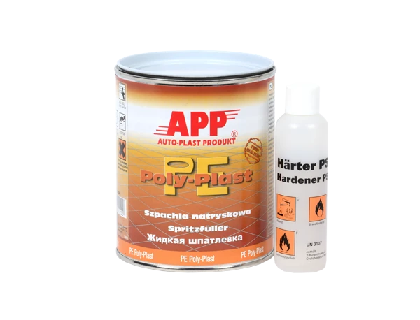 Жидкая шпатлевка PE Poly-Plast Spritzfüller, 0,98+0,02кг отв.