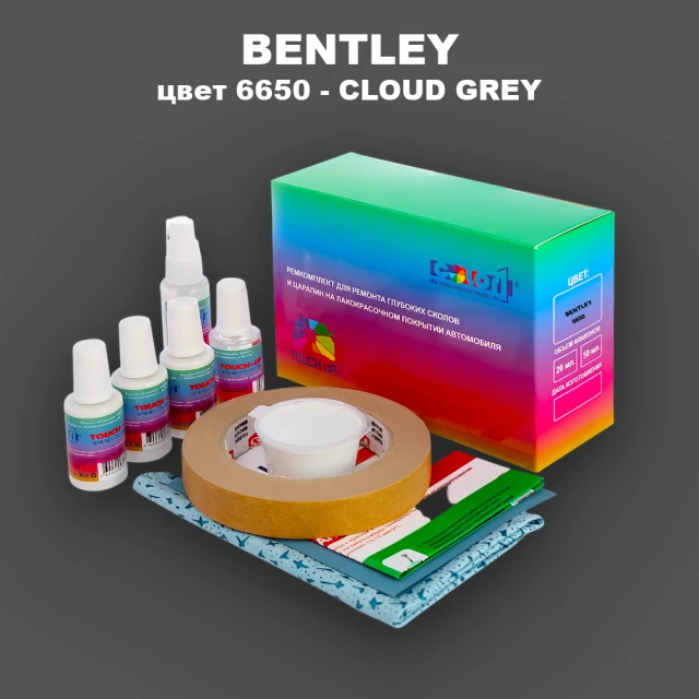 Ремкомплект для ремонта глубоких сколов и царапин BENTLEY, цвет 6650 - CLOUD GREY