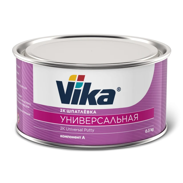 Шпатлевка Vika универсальная 2К желтая (1,8 кг) с отвердителем — комплект