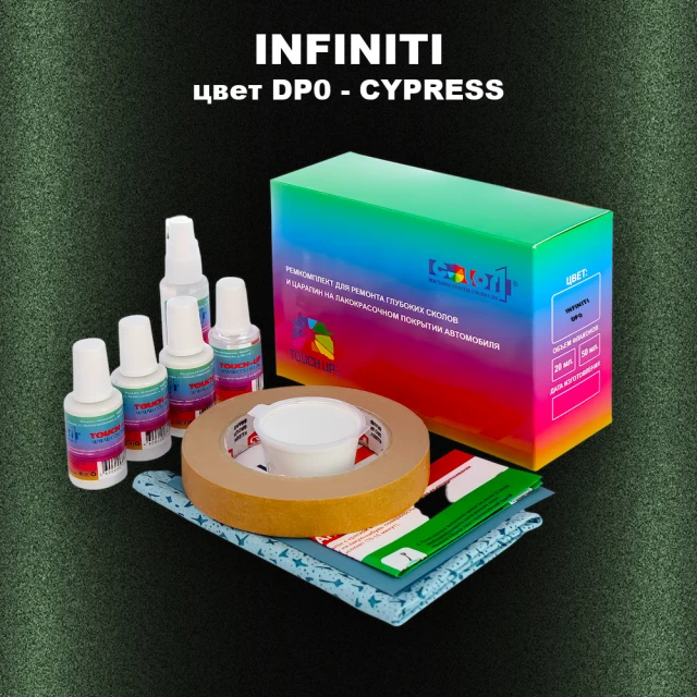 Ремкомплект для ремонта глубоких сколов и царапин INFINITI, цвет DP0 - CYPRESS
