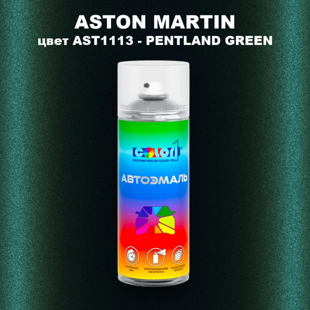 Аэрозольная краска ASTON MARTIN, цвет AST1113 - PENTLAND GREEN