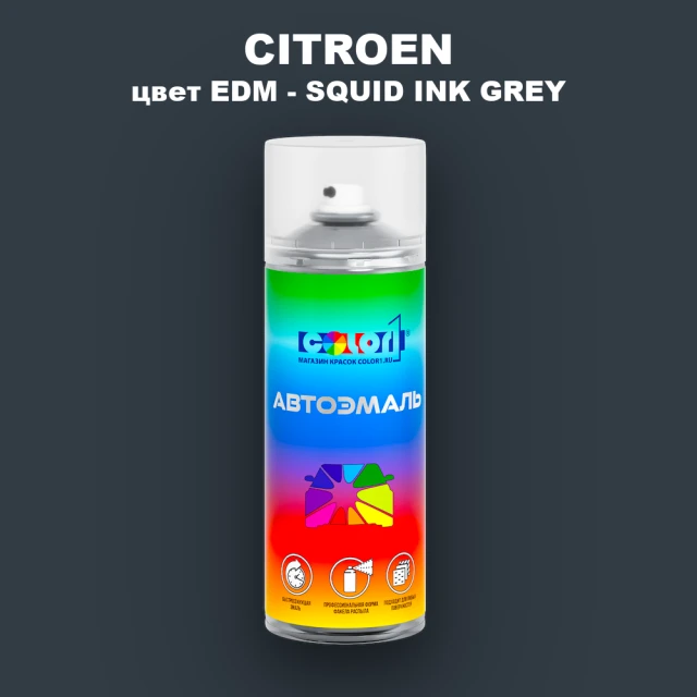 Аэрозольная краска CITROEN, цвет EDM - SQUID INK GREY