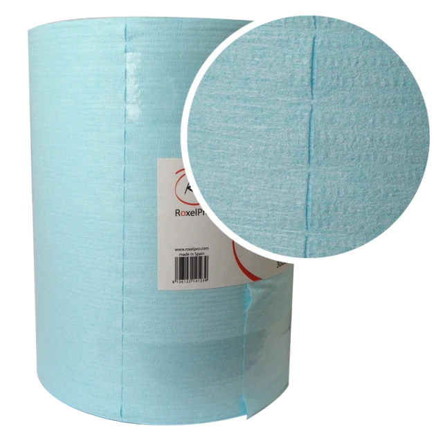 RoxelPro Обезжиривающая салфетка ULTRACLEAN, перфорированный рулон 400шт., 30х32см., голубая
