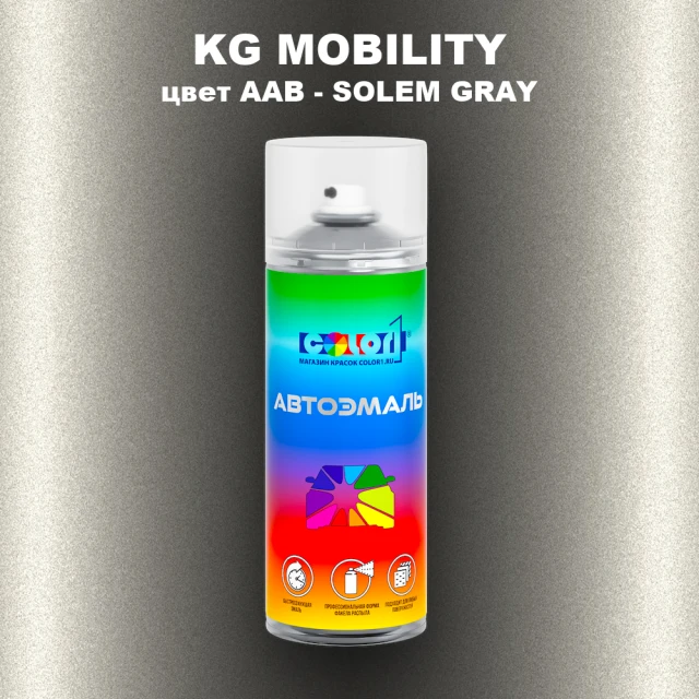 Аэрозольная краска KG MOBILITY, цвет AAB - SOLEM GRAY
