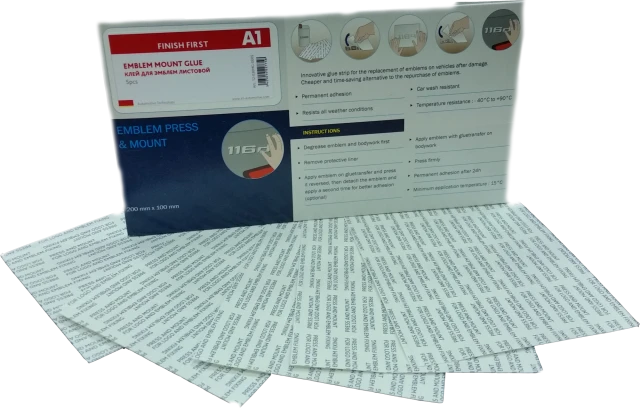 A1 Emblem mount glue 5 st клей для эмблем листовой
