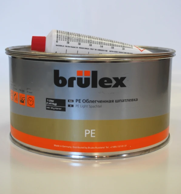 BRULEX PE-Шпатлевка облегченная с отвердителем, 1л