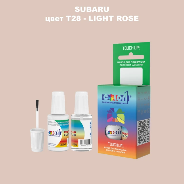 Краска для сколов во флаконе с кисточкой SUBARU, цвет T28 - LIGHT ROSE