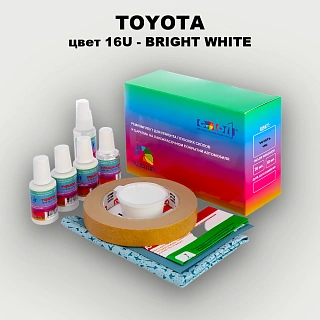 Ремкомплект для ремонта глубоких сколов и царапин TOYOTA, цвет 16U - BRIGHT WHITE