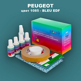 Ремкомплект для ремонта глубоких сколов и царапин PEUGEOT, цвет 1085 - BLEU EDF