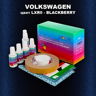 Ремкомплект для ремонта глубоких сколов и царапин VOLKSWAGEN, цвет LXR0 - BLACKBERRY