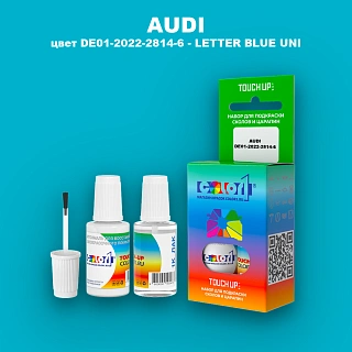 Краска для сколов во флаконе с кисточкой AUDI, цвет DE01-2022-2814-6 - LETTER BLUE UNI