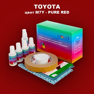 Ремкомплект для ремонта глубоких сколов и царапин TOYOTA, цвет M7Y - PURE RED