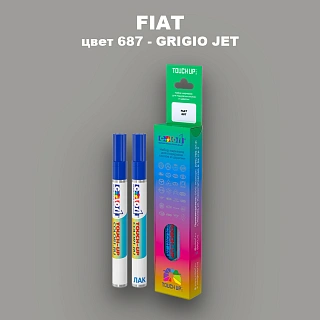 Маркер с краской FIAT, цвет 687 - GRIGIO JET