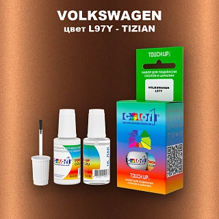 Краска для сколов во флаконе с кисточкой VOLKSWAGEN, цвет L97Y - TIZIAN