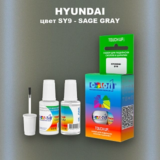 Краска для сколов во флаконе с кисточкой HYUNDAI, цвет SY9 - SAGE GRAY