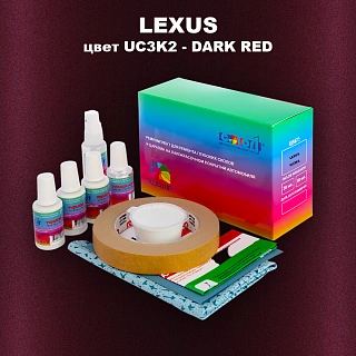 Ремкомплект для ремонта глубоких сколов и царапин LEXUS, цвет UC3K2 - DARK RED