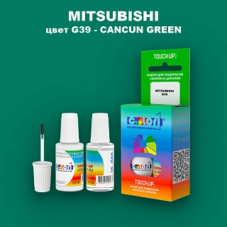 Краска для сколов во флаконе с кисточкой MITSUBISHI, цвет G39 - CANCUN GREEN