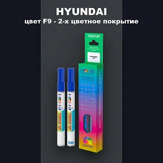 Маркер с краской HYUNDAI, цвет F9 - 2-х цветное покрытие