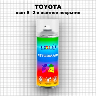 Аэрозольная краска TOYOTA, цвет 9 - 2-х цветное покрытие