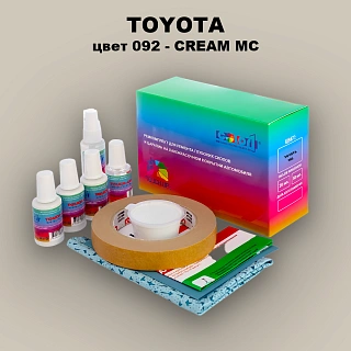 Ремкомплект для ремонта глубоких сколов и царапин TOYOTA, цвет 092 - CREAM MC