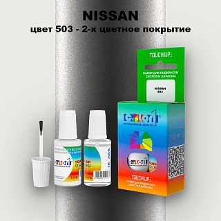 Краска для сколов во флаконе с кисточкой NISSAN, цвет 503 - 2-х цветное покрытие