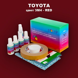Ремкомплект для ремонта глубоких сколов и царапин TOYOTA, цвет 3M4 - RED