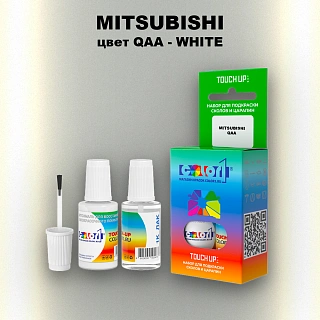 Краска для сколов во флаконе с кисточкой MITSUBISHI, цвет QAA - WHITE