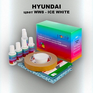 Ремкомплект для ремонта глубоких сколов и царапин HYUNDAI, цвет WW8 - ICE WHITE