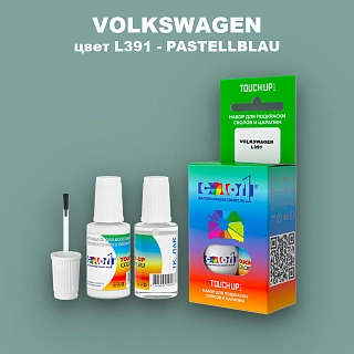 Краска для сколов во флаконе с кисточкой VOLKSWAGEN, цвет L391 - PASTELLBLAU